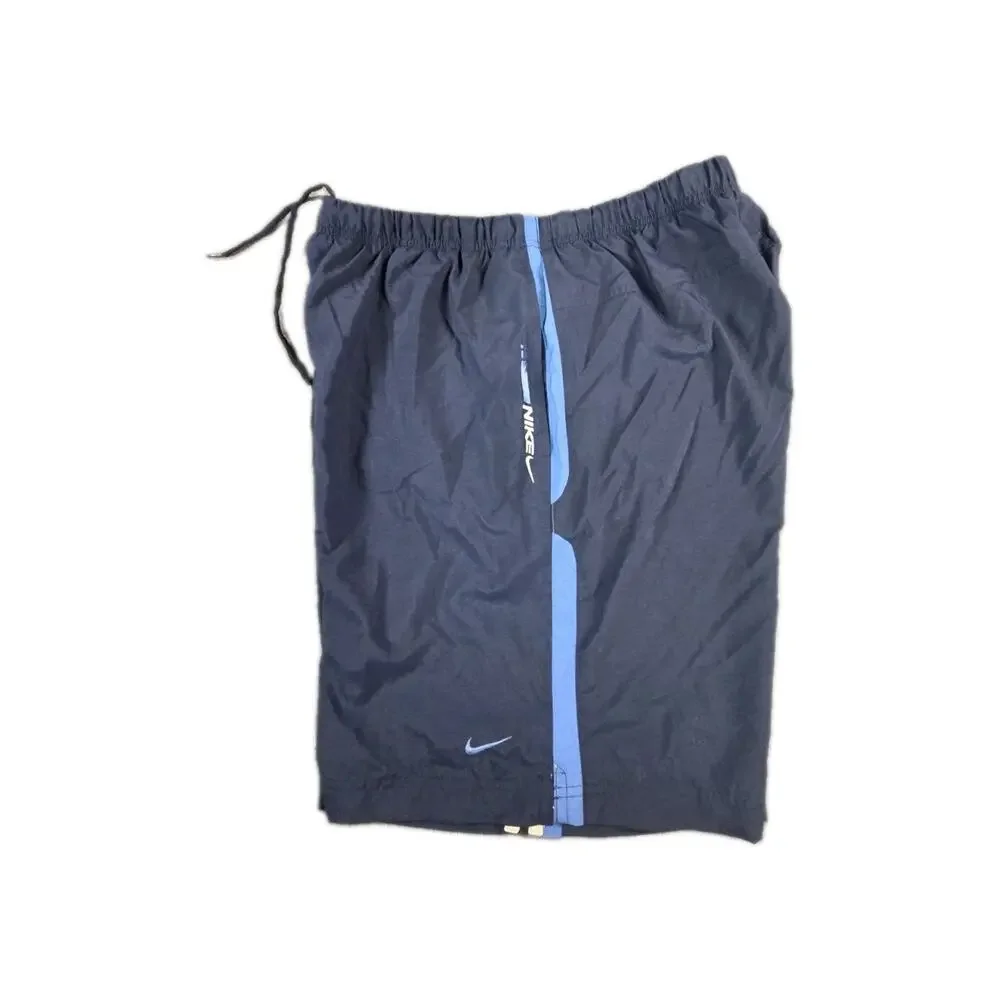 Nike Shorts Mens Sz XL Blue Athletic Colorblock Elastic Waist Pockets Y2K C36-13
